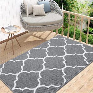 Barnyard Designs 'Welcome' Doormat Welcome Mat for Outdoors, Large Front  Door Entrance Mat, 30x17, Grey